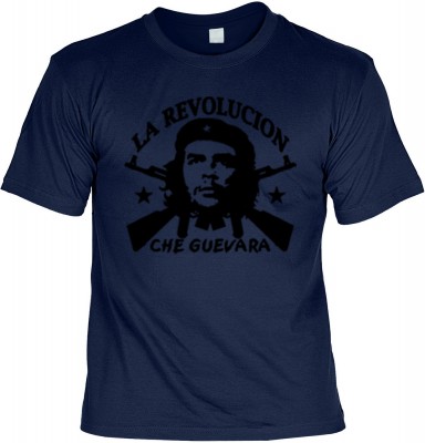 Top Qualität! HK_UCA_05_12404-P11 mit dem Motiv: <br><b>Revolution T-Shirt Che Guevara - La Revolucion in navy blau</b>,fällt sofort ins Auge und sorgt für einen gelungenen Auftritt.<br><br>T-shirt namenhafter Hersteller in bester Qualität, wie <b>Stedman