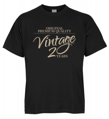 Original Premium Quality Vintage 20 Years T-Shirt Bio-Baumwolle