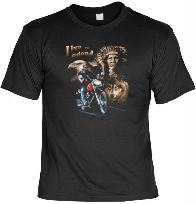 Top Qualität! HK_MTS_01_7805-P16 mit dem Motiv: <br><b>Motorrad Biker Tshirt: Live The Legend Fb schwarz</b>,fällt sofort ins Auge und sorgt für einen gelungenen Auftritt.<br><br>T-shirt namenhafter Hersteller in bester Qualität, wie <b>Stedman</b> oder <
