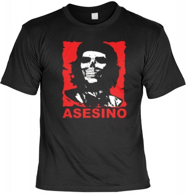 Top Qualität! HK_UCA_01_12694-P16 mit dem Motiv: <br><b>Revolution T-Shirt Che Guevara - Asesino in schwarz</b>,fällt sofort ins Auge und sorgt für einen gelungenen Auftritt.<br><br>T-shirt namenhafter Hersteller in bester Qualität, wie <b>Stedman</b> ode