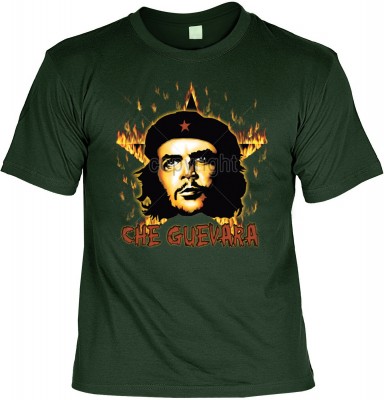 Top Qualität! HK_UCA_10_12104-P16 mit dem Motiv: <br><b>Revolution T-Shirt Che Guevara mit Flammenstern in tannengrün</b>,fällt sofort ins Auge und sorgt für einen gelungenen Auftritt.<br><br>T-shirt namenhafter Hersteller in bester Qualität, wie <b>Stedm