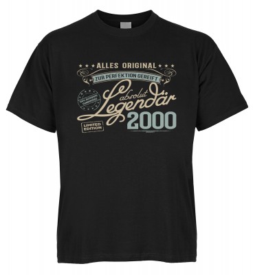 Alles Original Zur Perfektion gereift Absolut Legendär 2000 T-Shirt Bio-Baumwolle